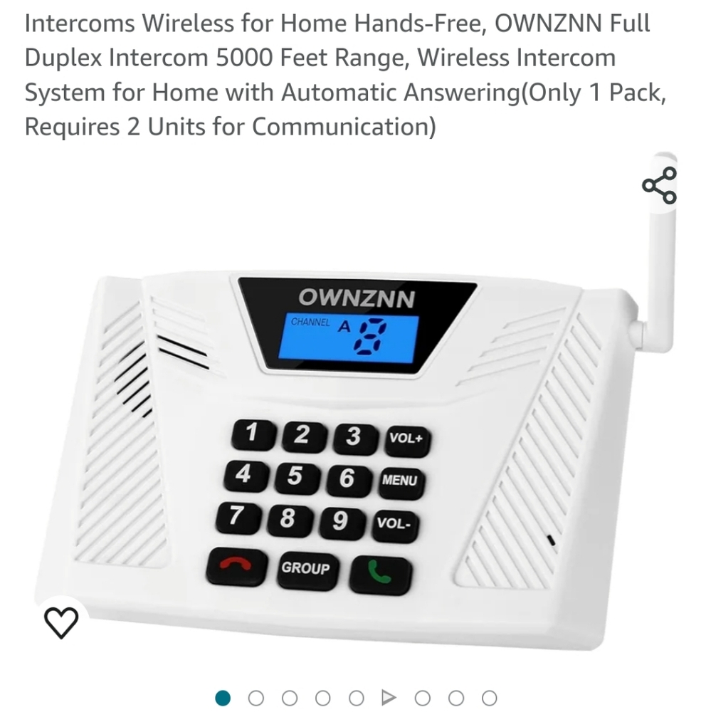 New intercom wireless for home hands free unit 5000 ft range. Wireless i…